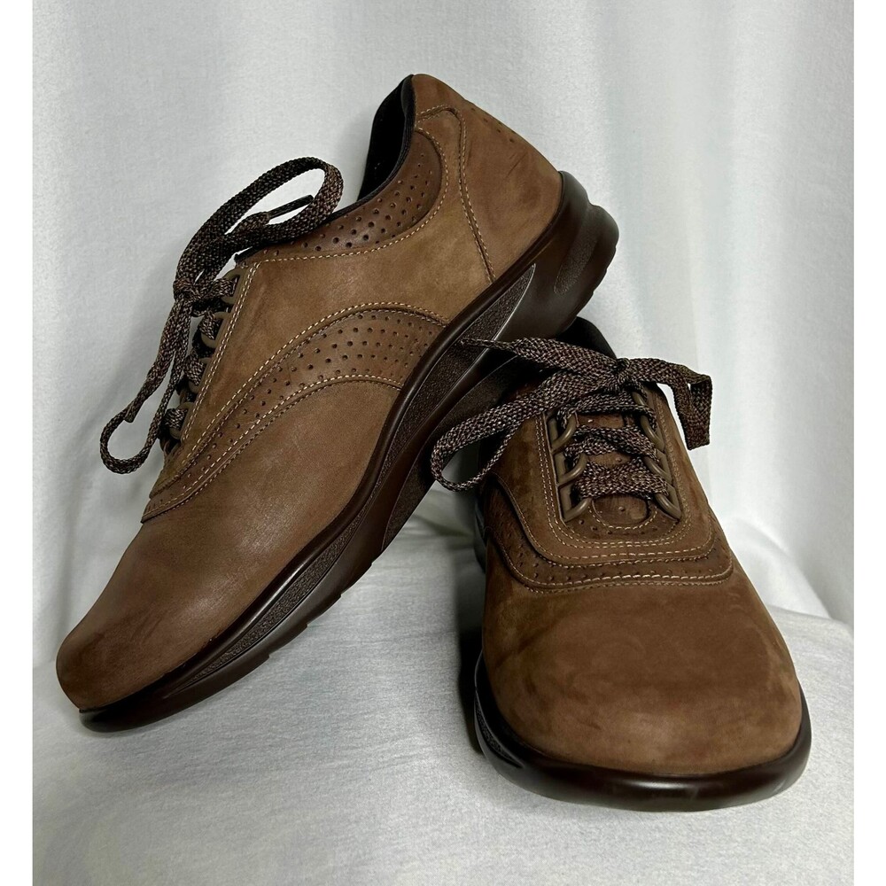 SAS Walk Easy Suede Leather Chocolate Nubuck Shoe Size 8.5W Womens